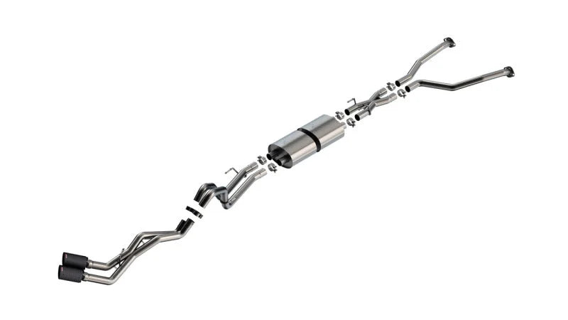 Borla 22-24 Toyota Tundra 3.4L V6 (Inc. Hyb.) Ext. Cab/STD Bed/145.7in WB ATAK Cat-Back - Carbon - Side View