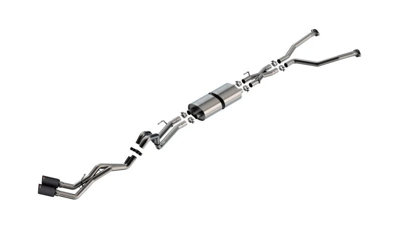 Borla 22-24 Toyota Tundra 3.4L V6 (Inc. Hyb.) Ext. Cab/STD Bed/145.7in WB S-Type Cat-Back - Carbon - Side View