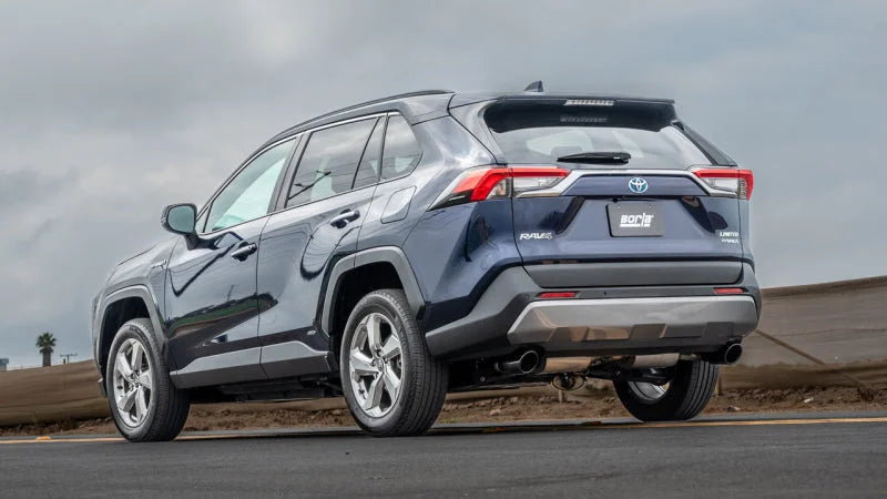 Borla 2.25 S-Type Cat Back Exhaust - Black Chrome fits 2019-2025 Toyota RAV4 Hybrid - Detail View