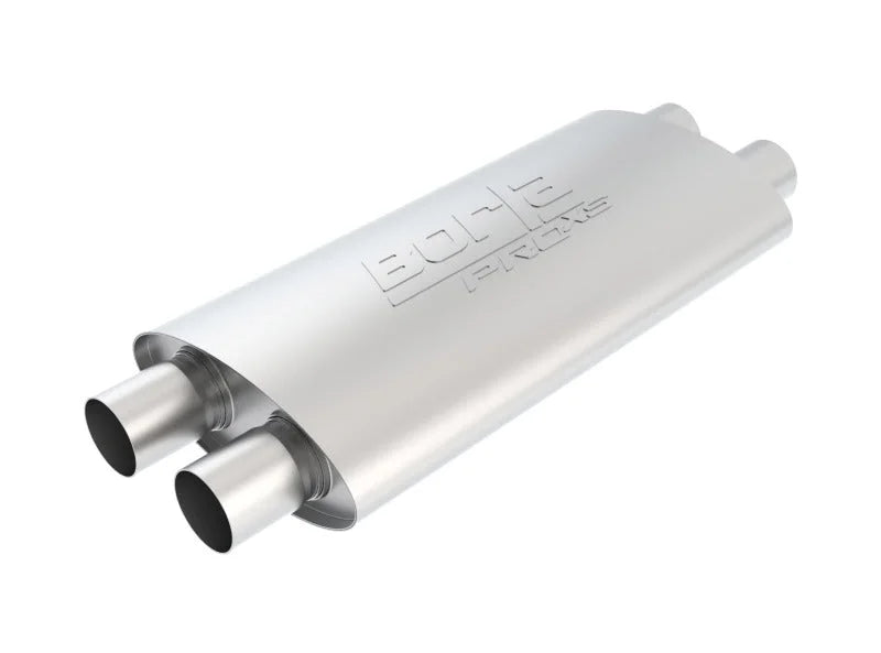 Borla 2.25in Dual In/Out 19in x 9.5in x 4in Turbo XL Muffler - Side View