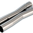 Load image into Gallery viewer, Borla 2.5in Universal X-Pipe 3.21in Inlet Centerline 3.45in Outlet Centerline 27.63in OAL - Side View