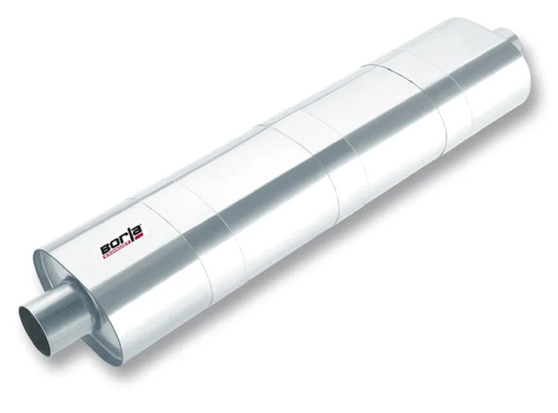 Borla 3in ID In/Out x 34in x 8.5 in x 5.5in Oval XR-1 Multi-core Racing Muffler - Side View