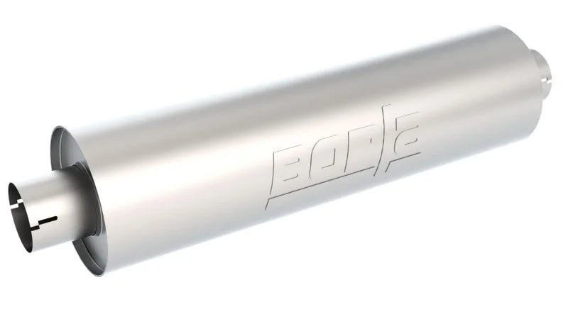 Borla 3in In/Out 6.75in Diameter x 24in Turbo XL Muffler - Developed for Truck Applications - Side View