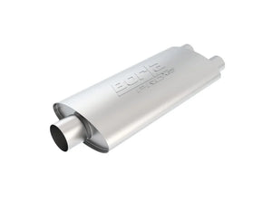 Borla 3in Inlet/Dual 2.25in Outlet Center/Dual Oval ProXS Muffler - Side View