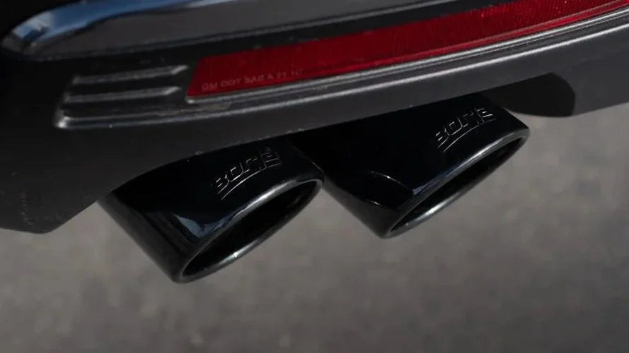 Borla 21-22 Chevrolet Tahoe 5.3L V8 2/4WD 4DR 3in/2.75in Touring Cat-Back Exhaust -Black Chrome Tips - Back View