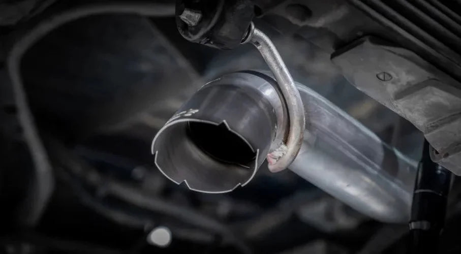 Borla 4DR CC Short Bed S-Type SS 2.5in Catback Exhaust fits 2016-2023 Toyota Tacoma 3.5L V6 - Side View