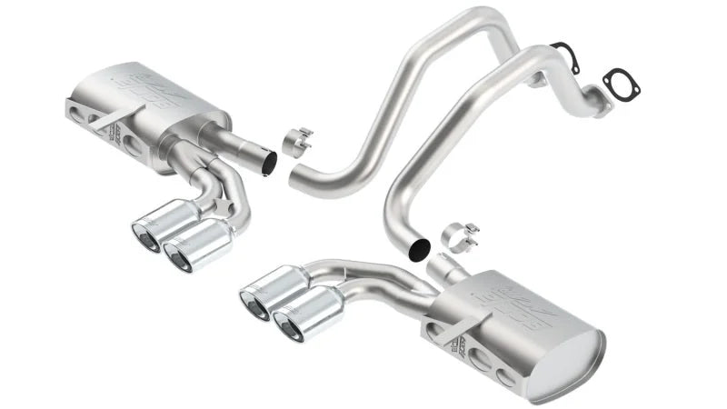 Borla 97-04 Chevrolet Corvette 5.7L 8cyl ATAK SS Catback Exhaust - Side View