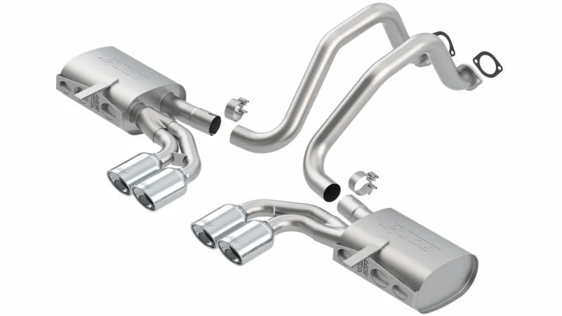 Borla 97-04 Chevrolet Corvette 5.7L 8cyl Touring SS Catback Exhaust - Side View