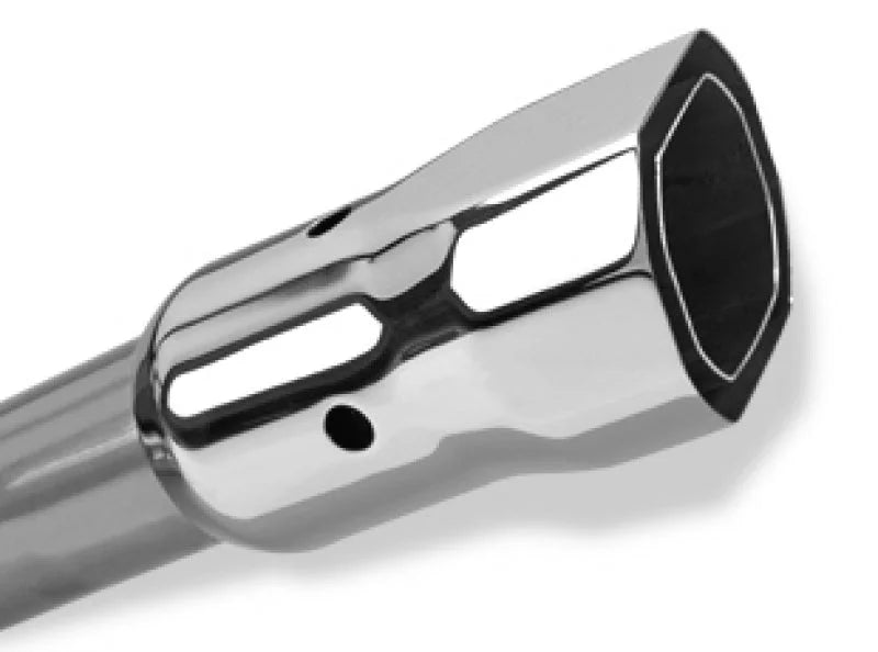 Borla 97-99 Jeep Wrangler 2.5/4.0L w/o Hitch Cat-Back 2.25in Single Sqr Angle Cut Phntm Rear - Side View