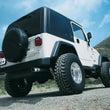 Load image into Gallery viewer, Borla 97-99 Jeep Wrangler 2.5/4.0L w/o Hitch Cat-Back 2.25in Single Sqr Angle Cut Phntm Rear - Detail View