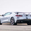 Load image into Gallery viewer, Borla 2020 Chevrolet Corvette C8 6.2L ATAK 3in Exhaust System Dual Round A/C Tips 4inx 4.75in - Installation View