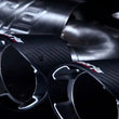 Load image into Gallery viewer, Borla 2020 Chevrolet Corvette C8 6.2L ATAK 3in Exhaust System Dual Round Angle Cut Carbon Fiber Tips - Side View