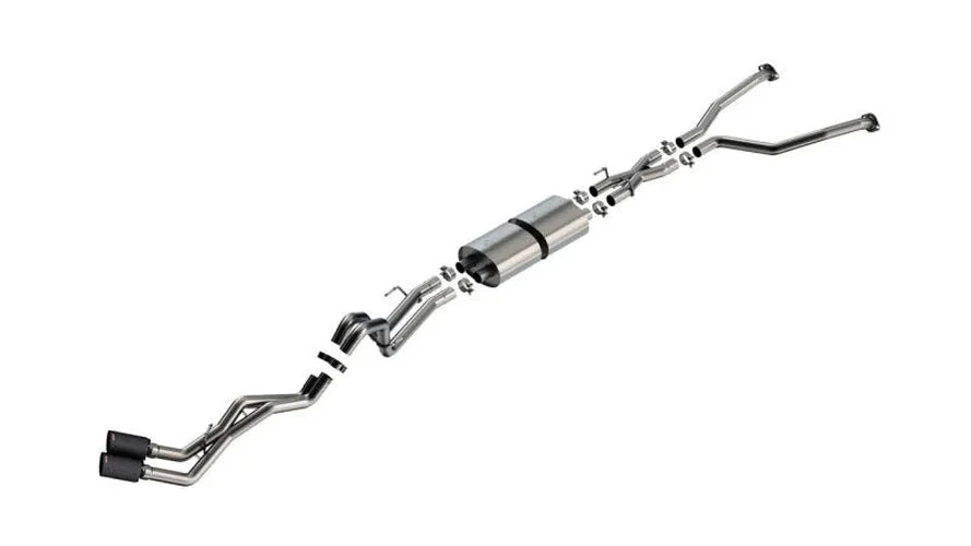 Borla 22-24 Toyota Tundra 3.4L V6 (Inc. Hyb.) Ext. Cab/STD Bed/145.7in WB ATAK Cat-Back - Carbon - Side View