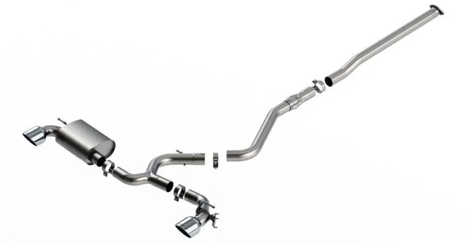Borla 22-23 Hyundai Kona N 2.0L 4 CYL. Turbo AT/MT ATAK Catback Exhaust Bright Chrome - Side View