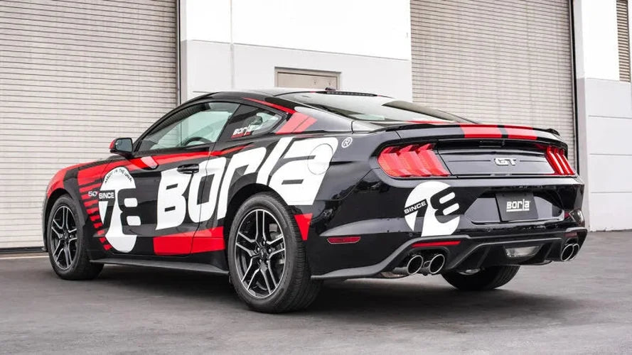 Borla 2018 Ford Mustang GT 5.0L AT/MT 2.5in S-Type Exhaust w/ Valves (Rear Section Only) - Side View