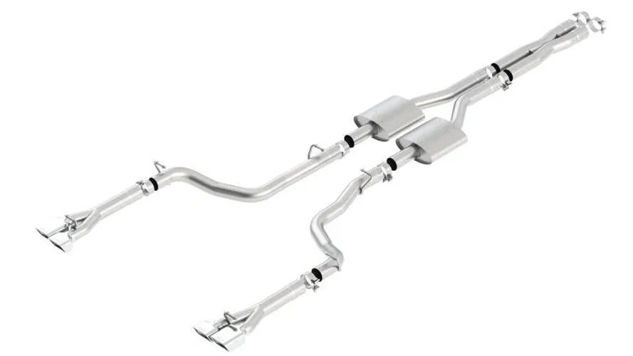 Borla 11 Dodge Challenger SRT8 Coupe AT/MT 5/6spd 6.4L 8cyl ATAK SS Catback Exhaust - Side View
