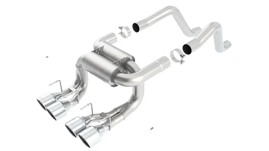 Borla 06-12 Chevrolet Corvette Z06/ZR1 6.2L/7.0L 8cyl Aggressive ATAK Exhaust (rear section only) - Side View