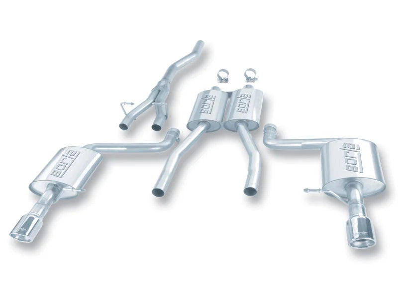Borla Cat Back system for 02-08 Audi A4 Quattro 2.0L 4cyl - Side View