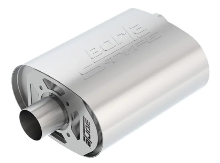 Borla CrateMuffler Ford Coyote 5.0L S-Type 2.5in Offset/Center 12inx6inx10.34in Muffler - Main Product View