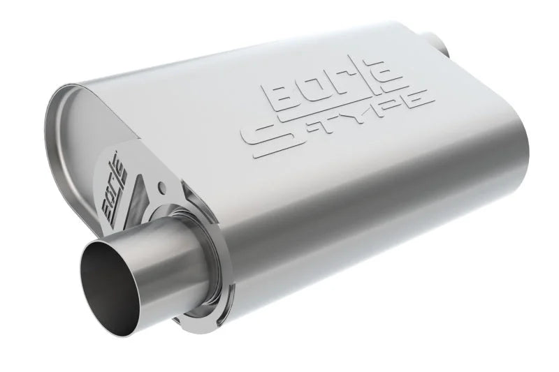 Borla CrateMuffler Mopar BB 383/413/426/440 S-Type 2.5in Offset/Offset 14inx4.35inx9in Oval Muffler - Main Product View
