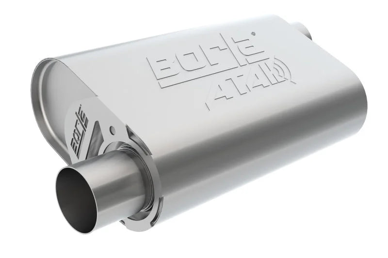 Borla CrateMuffler SBC Hot 350/383 3inch Offset/Offset 14in x 4.35in x 9in Oval Muffler - Main Product View