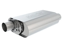 Load image into Gallery viewer, Borla CrateMuffler SBC Hot 350/383 3inch Offset/Offset 14in x 4.35in x 9in Oval Muffler - Side View