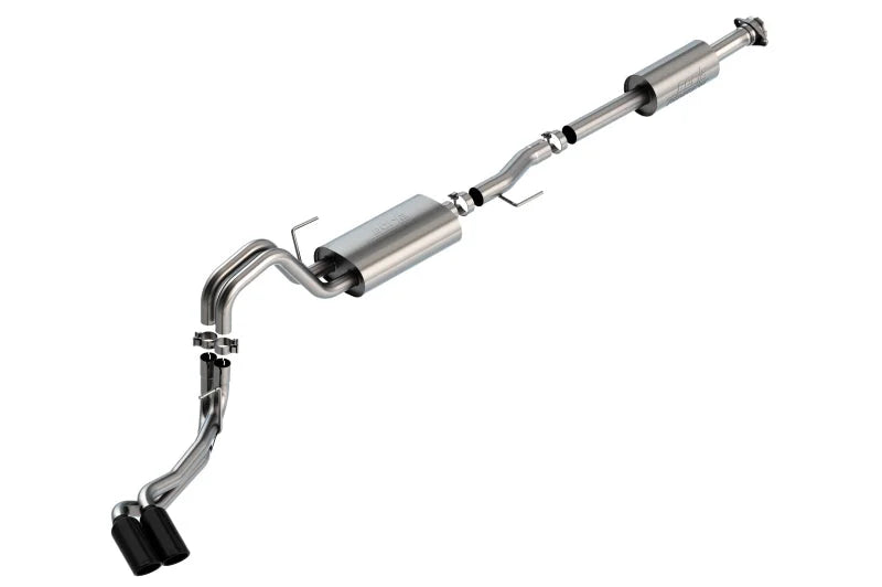 Borla F-150 2021 2.7L/3.5L 4dr CC SB EC STB Lar/KingR/Plnm/LTD 3/2.25 DSE CB Touring BLK CHR Tips - Main Product View