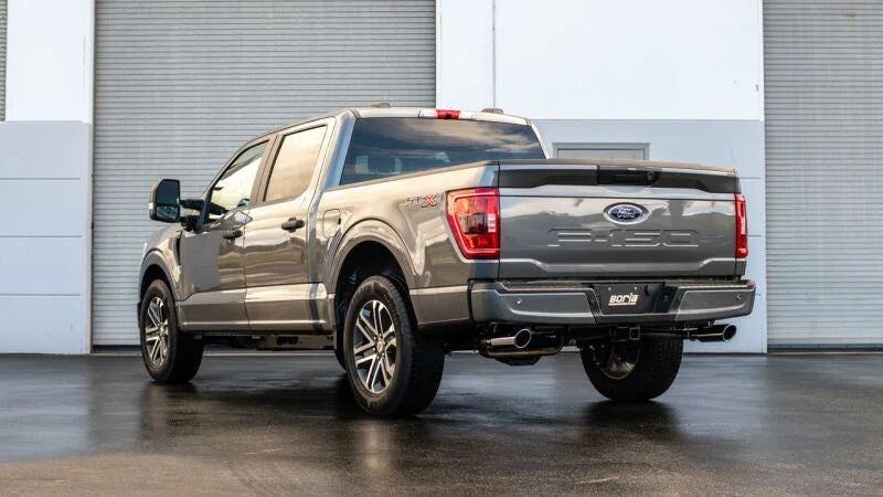 Borla F-150 2021 2.7L/3.5L 4dr CC SB EC STB Lari/King R/Plinum/LTD 3/2.25 SRE CB Touring CHR Tips - Back View