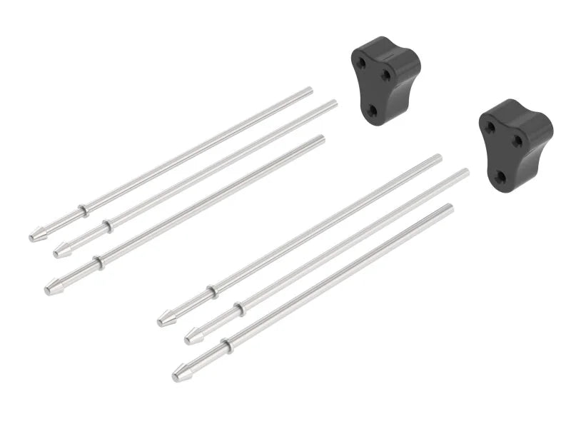 Borla Hanger & Isolator Kit - 6 Hanger Rods & 2 Rubber Isolators - Side View