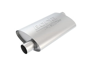Borla Pro-XS 2.25in Tubing 14in x 4in x 9.5in Oval Offset/Offset Muffler - Side View