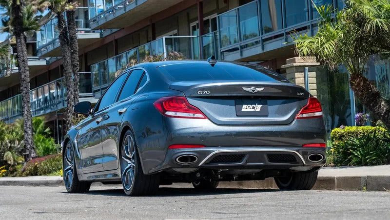 Borla S-type Cat-Back Exhaust fits 2019-2021 Genesis G70 3.3L V6 Twin Turbo - Side View