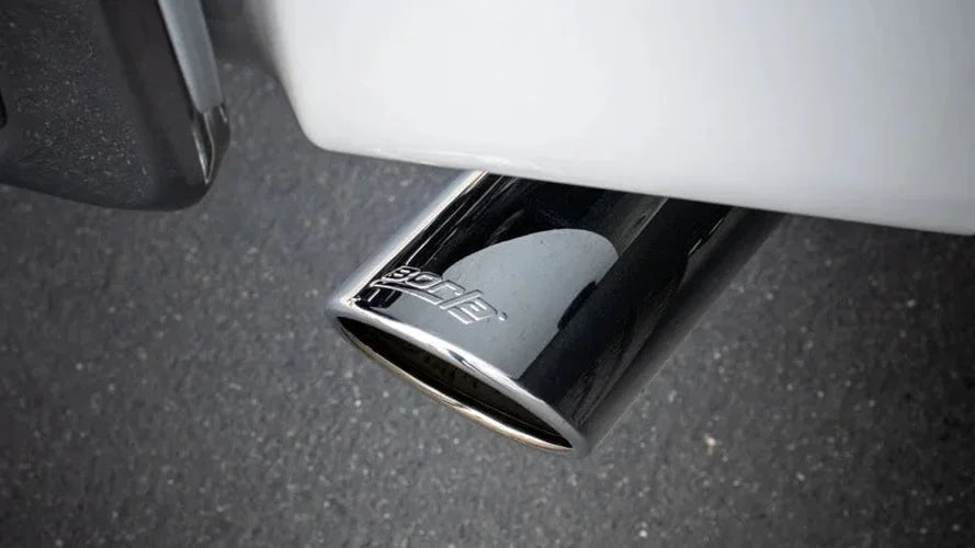 Borla 20-22 Chevrolet/GMC Silverado/Sierra 6.6L T-304 SS Cat-Back S-Type Exhaust - Brushed - Installation View