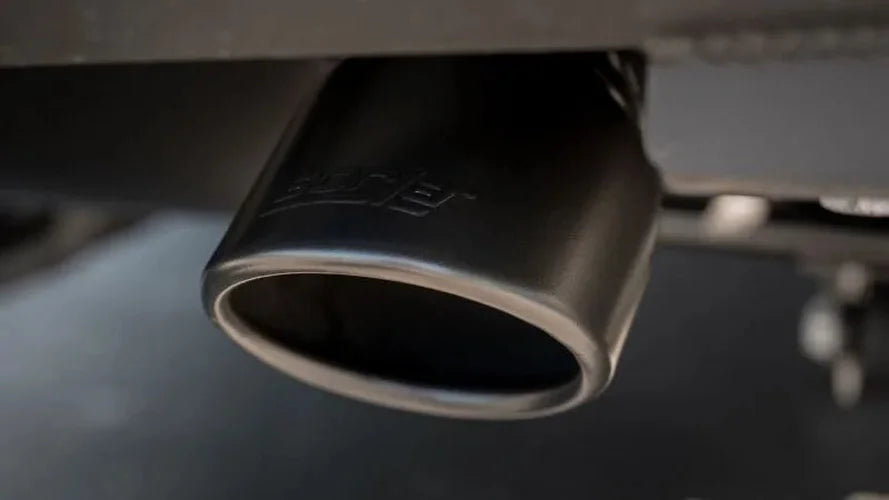 Borla 21-22 Ford Bronco 2.7L V6 4WD Touring Axle Back Exhaust w/ Black Coated Tips - Side View