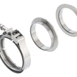Load image into Gallery viewer, Borla Universal 3in Stainless Steel 3pc V-Band Clamp w/ Male and Female Flanges - Side View