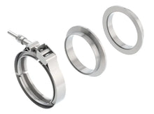 Load image into Gallery viewer, Borla Universal 3in Stainless Steel 3pc V-Band Clamp w/ Male and Female Flanges - Side View