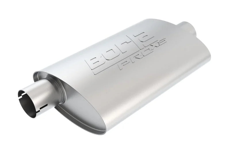 Borla Universal Center/Offset Oval 2.25in Tubing 14in x 4in x 9.5in PRO-XS Notched Muffler - Main Product View