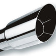 Load image into Gallery viewer, Borla Universal Polished Tip Single Round Angle-Cut (inlet 3in. Outlet 3 1/2in) *NO Returns* - Side View