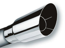 Load image into Gallery viewer, Borla Universal Polished Tip Single Round Angle-Cut (inlet 3in. Outlet 3 1/2in) *NO Returns* - Side View