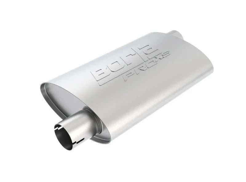 Borla Universal Pro-XS Oval 2.25in Inlet / Outlet Offset Notched Muffler - Main Product View