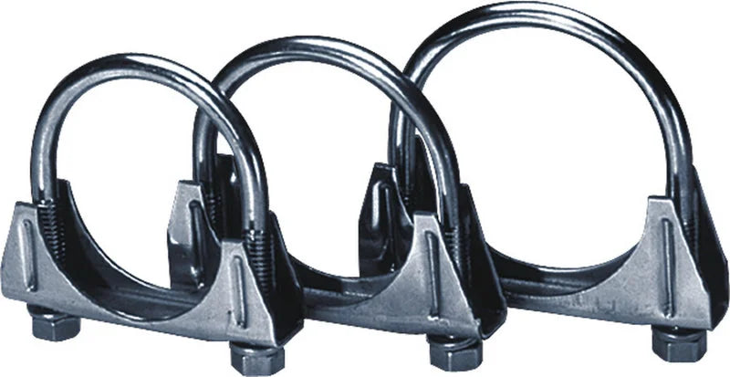 Borla Universal Stainless Saddle Clamps - Side View
