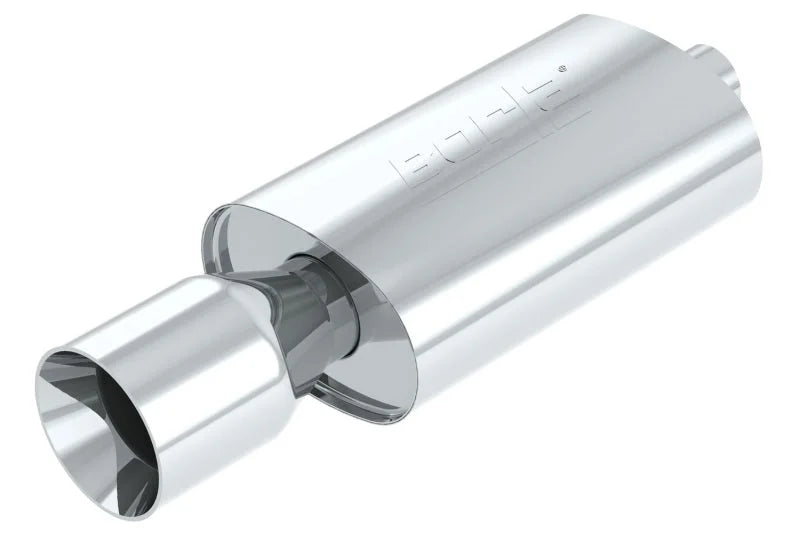 Borla Wailtail Oval 2-1/4in x 5in Side Round Out Boomer Muffler - Side View