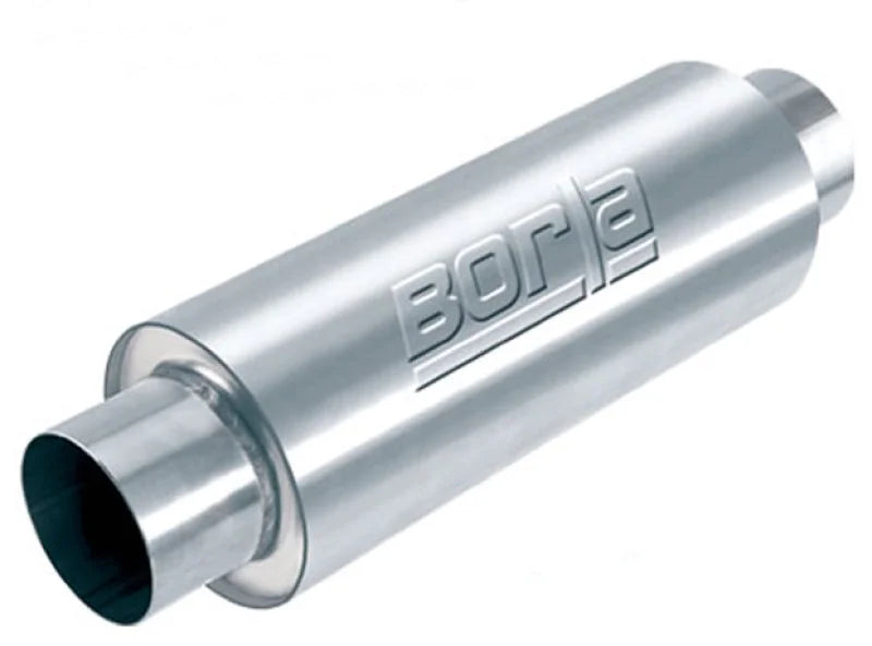 Borla XR-1 Multi-Core 3in Ctr-Ctr Round 16in x 6.25in Rotary Engine Equipped Racing Muffler - Side View