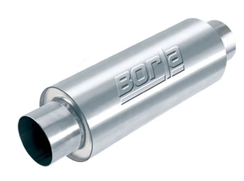 Borla XR-1 Multi-Core 4in Ctr-Ctr Round 16in x 6.25in Rotary Engine Equipped Racing Muffler - Side View