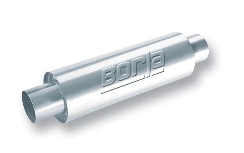 Borla XR-1 Racing Sportsman 3 inch Outlet / 3 inch Inlet Round Muffler - Side View