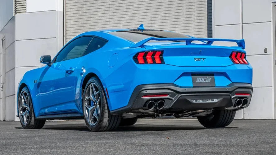Borla 2024 Ford Mustang GT 5.0L V8 w/ Active Exhaust S-Type Cat-Back Exhaust System - Black Chrome - Side View