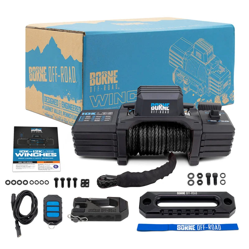 Borne Off-Road 10K Winch - Black Synthetic Rope - Additional View 15