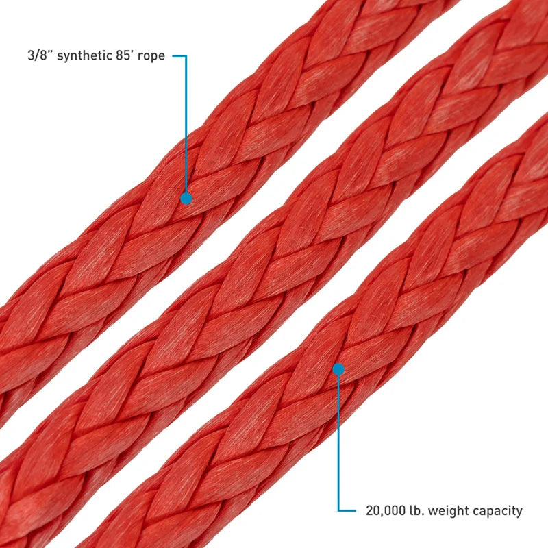 Borne Off-Road 10K Winch - Red Synthetic Rope - Additional View 15