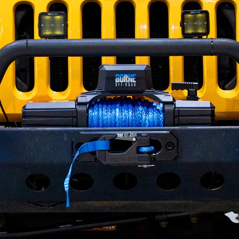 Borne Off-Road 12K Winch - Blue Synthetic Rope - Main Product View