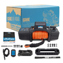 Load image into Gallery viewer, Borne Off-Road 12K Winch - Orange Synthetic Rope - Additional View 6