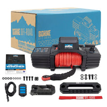 Load image into Gallery viewer, Borne Off-Road 12K Winch - Red Synthetic Rope - Additional View 13